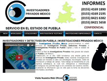 Tablet Screenshot of investigadoresprivadospuebla.com